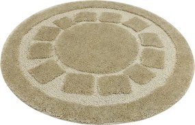 Kúpeľňový koberček svetlobéžový kruh