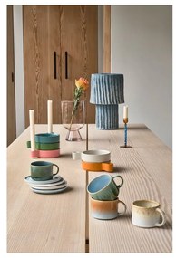 Svetloružová sklenená váza (výška 24 cm) Drum – Villa Collection