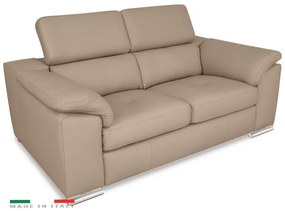 Moderná kožená pohovka LOREN II (2P), béžová (madras - 142 taupe)