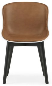 Stolička Hyg Chair Ultra Leather – hnedá/biela/čierny dub
