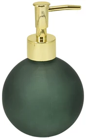 Dávkovač mydla Globe, zelená/so zlatými prvkami, 400 ml