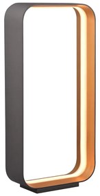 Čierna LED stolová lampa s hlasovým ovládaním/s ovládaním pomocou mobilnej aplikácie s kovovým tienidlom (výška 61 cm) Cizione – CINQUE