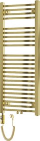 Mexen Pluton, elektrické vykurovacie teleso 1200x500 mm + vykurovacia tyč 600 W, zlatá lesklá, W106-1200-500-2600-50