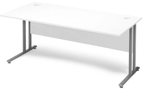 Kancelársky pracovný stôl FLEXUS, rovný, 1600x800 mm, biela