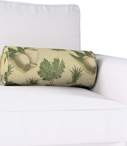 Valcový vankúš so záhybmi farba produktu béžová látka zapletaná, vzorované