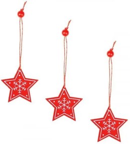 Vianočné ozdoby 3 ks SPRINGOS CA0649 - hviezdy