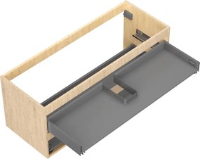 Mexen Box-A, závesná skrinka 120 cm, 2 zásuvky, dub, 91AX0-1200-470-2-81