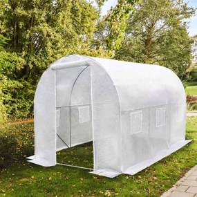 Záhradný fóliovník s rozmermi 2,5 x 4 m Biely