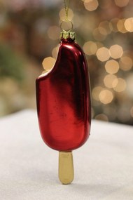 Červená závesná vianočná ozdoba nanuk 13cm