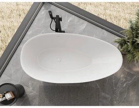Mexen Milano, voľne stojaca vaňa z konglomerátu 150 x 82 cm, biela lesklá, 57301508510