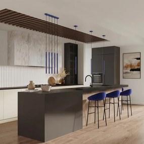 Sollux SL.2125 - Závesné svietidlo PASTELO na lanku 1xG9/8W/230V modrá
