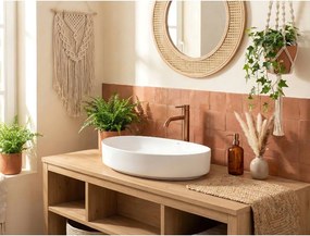 Rea Joana, umývadlo na dosku 655x405x120 mm, biela lesklá, REA-U6371