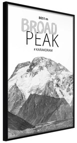 Artgeist Plagát - Broad Peak [Poster] Veľkosť: 20x30, Verzia: Zlatý rám s passe-partout