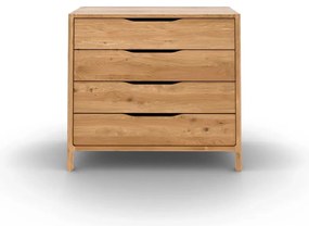 Nízka komoda z dubového dreva v prírodnej farbe 95x80 cm Twig – The Beds