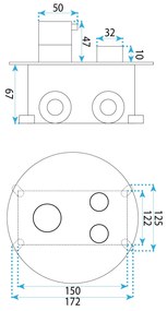 Rea Lungo Diamond, podomietková sprchová súprava + BOX, zlatá lesklá, REA-P6965