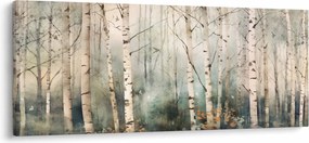 Obraz - Kresba lesného vzoru (120x50 cm)