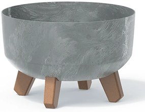 Plastový kvetináč na nožičkách DGRL240LE 23,5 cm - sivý betón