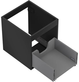 Mexen Box-A, závesná skrinka 40 cm, 1 zásuvka, čierna matná, 91AX0-0400-470-1-71