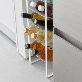 Biely kovový regál na víno počet fliaš 16 20x88,5x19 cm Tower – YAMAZAKI
