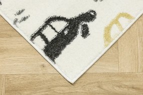 Koberec Lima G762A autá, krémový / sivý