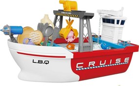 LEAN Toys Rybársky čln s vodou Interaktívne rybárske príslušenstvo