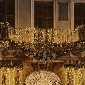 DECOLED LED světelná záclona, FLASH, 1x1,5 m, teple bílá, 150 diod, IP67