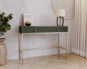 Toaletní stolek Maggiore 104 cm zelený/zlatý