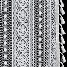 ZÁVES NA PÁSKE ADORA 140X270 CM BIELA