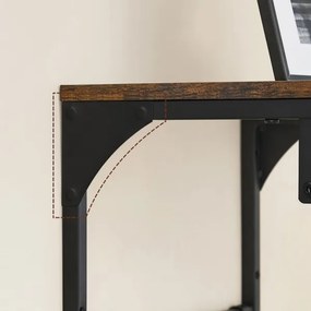 Nástenný vešiak s poličkou NATE hnedá/čierna