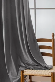 Zatemňovacie závesy VELVET svetlosivé 140x250 cm (2 ks), kovové krúžky