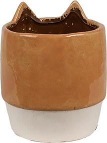 Keramický kvetináč v tvare mačky Cat - Ø 11*13 cm