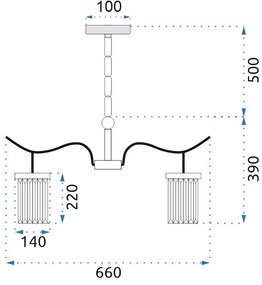 Toolight - Krištáľové závesné svietidlo 7xE27 60W, zlatá, OSW-08915