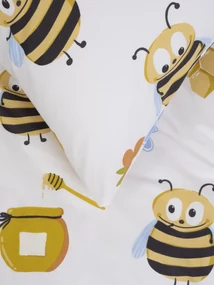 Bavlnená obliečka na vankúš Renforcé 40 x 60 cm – Čmeliak od medu
