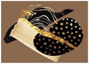Obraz - Abstrakcia golden brown N⁰1 (70x50 cm)