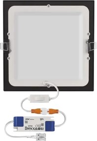 LED podhľadové svietidlo NEXXO LED/18W/230V 3000/3500/4000K čierne 22,5 x 22,5 cm