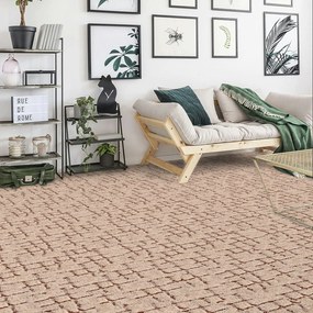 ITC, Koberec metráž Nicosia 35, na mieru, šíře 3m,4m,5m, béžová, filc, obývacia izba