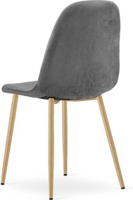 Jedálenská stolička PADVA VELVET, tmavosivá