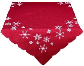 Forbyt Vianočný obrus Hviezdičky červená, 85 x 85 cm