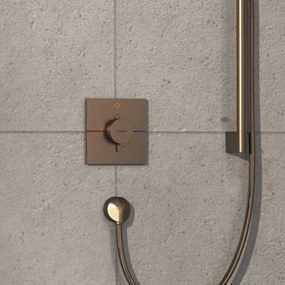 Hansgrohe ShowerSelect Comfort E, termostat pod omietku pre 1 spotrebič, kartáčovaný bronz, HAN-15571140
