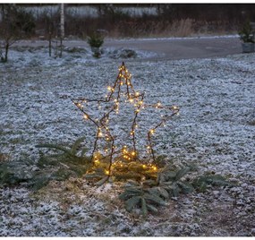 Čierna vianočná svetelná dekorácia Foldy - Star Trading