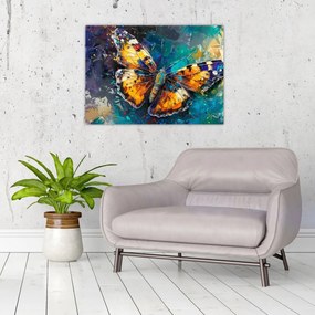 Obraz - Motýľ, olejomaľba (70x50 cm)