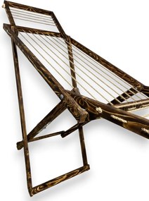 Veľký sušiak na bielizeň, sušiak na prádlo - tmavý, drevený, voľne stojací - trendy domácnosť