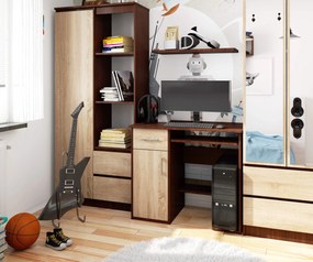 PC stolík Jaloms  (wenge + dub sonoma). Vlastná spoľahlivá doprava až k Vám domov. 1069703