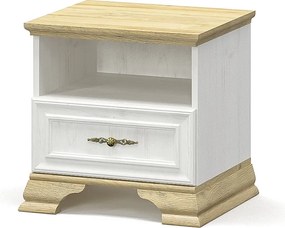 Sada 2 nočných stolíkov JARMANKA, borovica/dub zlatý