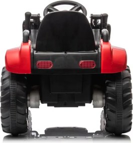 LEAN CARS Batériový traktor s lyžicou BW-X002A červený