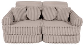 MeowBaby® Churros detská pohovka Plus, Pebble Beige
