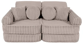 MeowBaby® Churros detská pohovka Plus, Pebble Beige