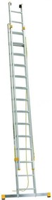 ALVE Rebrík hliníkový dvojdielny výsuvný s lanom 8318 PROFI PLUS FORTE