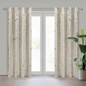 EUROFIRANY ZATEMŇOVACÍ ZÁVES NA KRÚŽKOCH MOLLY 140X250 CM VZOROVANÁ