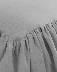 Prehoz Linen Frilly 160 x 210 cm svetlo šedý